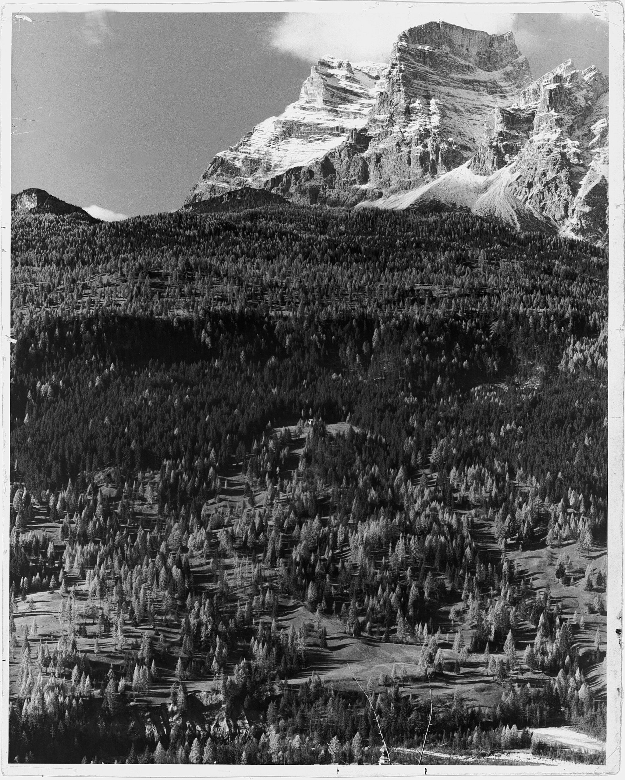 View of Mount Pelmo in the Belluno Dolomites